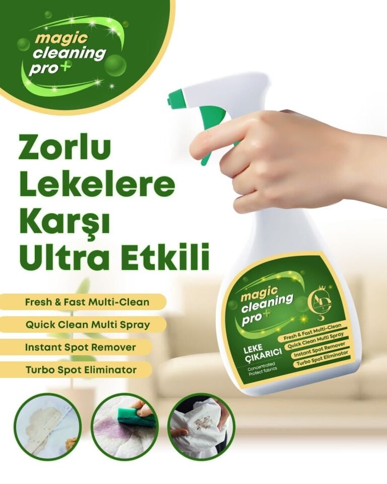AYŞE DİDEM ÇAKICI Magic Cleaning Pro Zorlu Lekelere Karşı Ultra Etkili Leke Çıkarıcı Sprey 750 ml