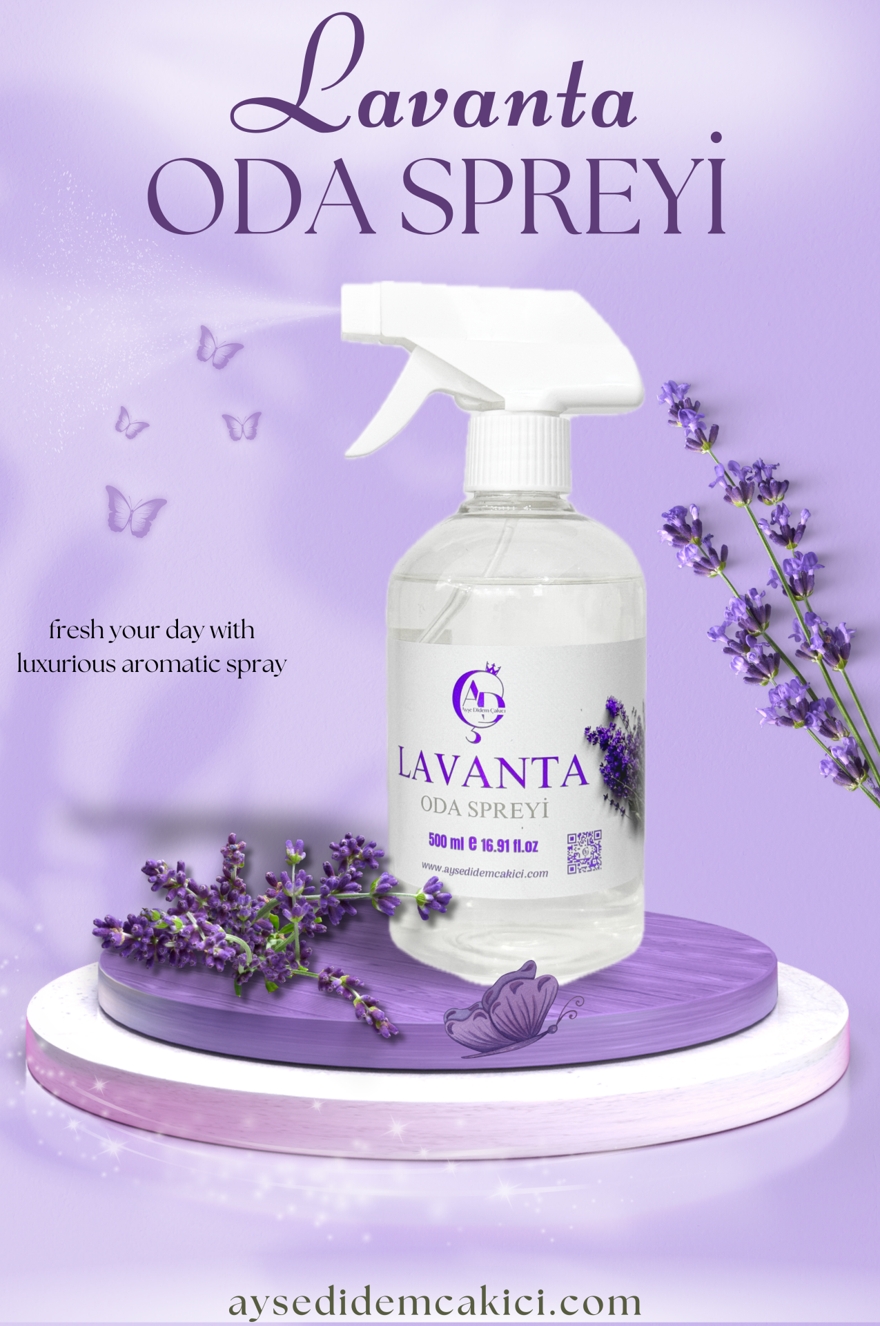 AYŞE DİDEM ÇAKICI LAVANTA ODA KOKUSU SPREYİ 500 ML