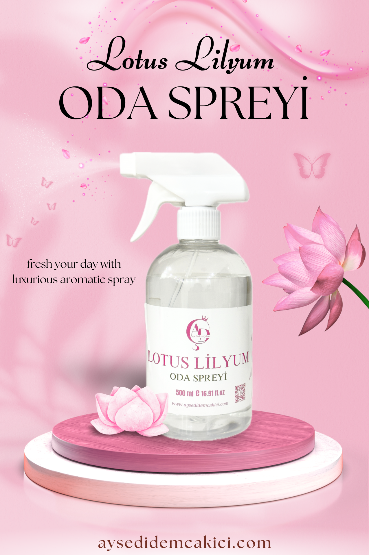 AYŞE DİDEM ÇAKICI LOTUS LİLYUM ODA KOKUSU SPREYİ 500 ML