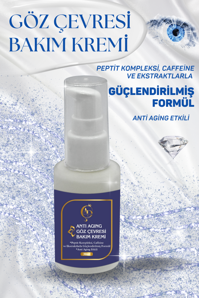 Ayşe Didem Çakıcı Anti Aging Göz Çevresi Bakım Kremi | Peptit & Kafein Destekli | 30 ml