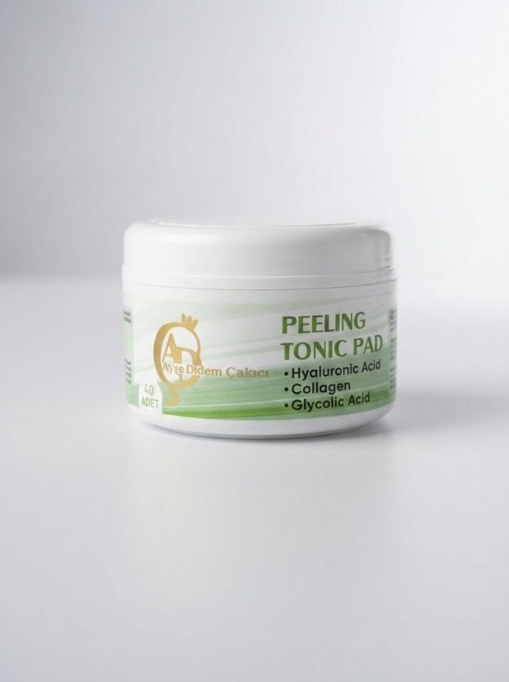Ayşe Didem Çakıcı Peeling Tonic Pad | Hyaluronik Asit & Kolajen & Glikolik Asit Destekli | 40 Adet Ped