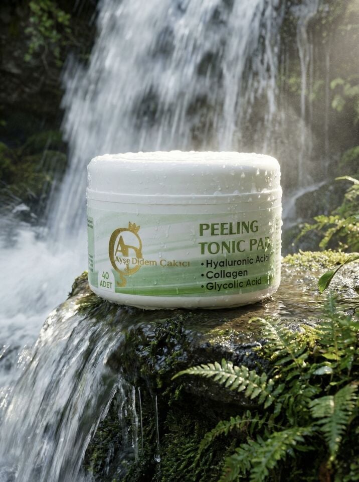Ayşe Didem Çakıcı Peeling Tonic Pad | Hyaluronik Asit & Kolajen & Glikolik Asit Destekli | 40 Adet Ped