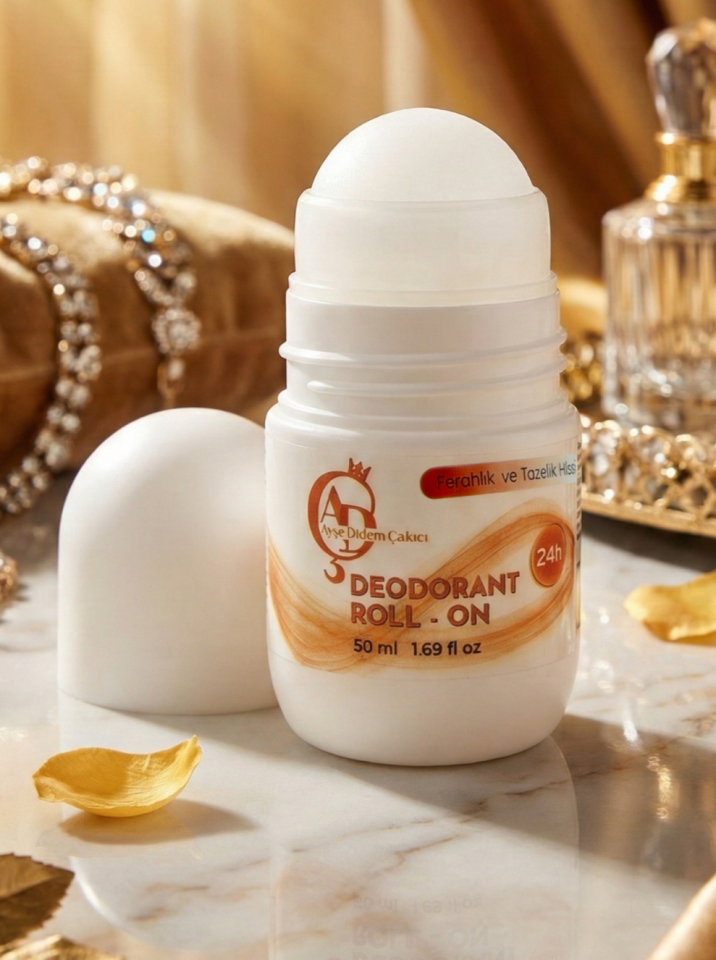 AYŞE DİDEM ÇAKICI Roll-On Deodorant 50 ml | 24 Saat Etkili Koku Önleyici | Niacinamide & Arbutin Destekli | Koltuk Altı Kararması Karşıtı